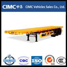 Cimc 40FT Flat Bed 3 Axles Container Semitrailer